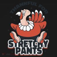 Thankful For Stretchy Pants Funny Turkey Coaster thumb 2