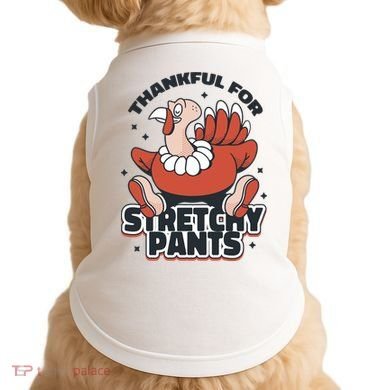 Thankful For Stretchy Pants Funny Turkey Doggie Tank