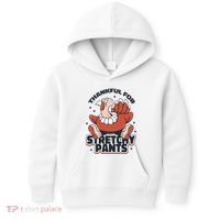 Thankful For Stretchy Pants Funny Turkey Kids Hoodie thumb 0