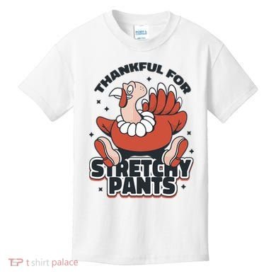 Thankful For Stretchy Pants Funny Turkey Kids T-Shirt