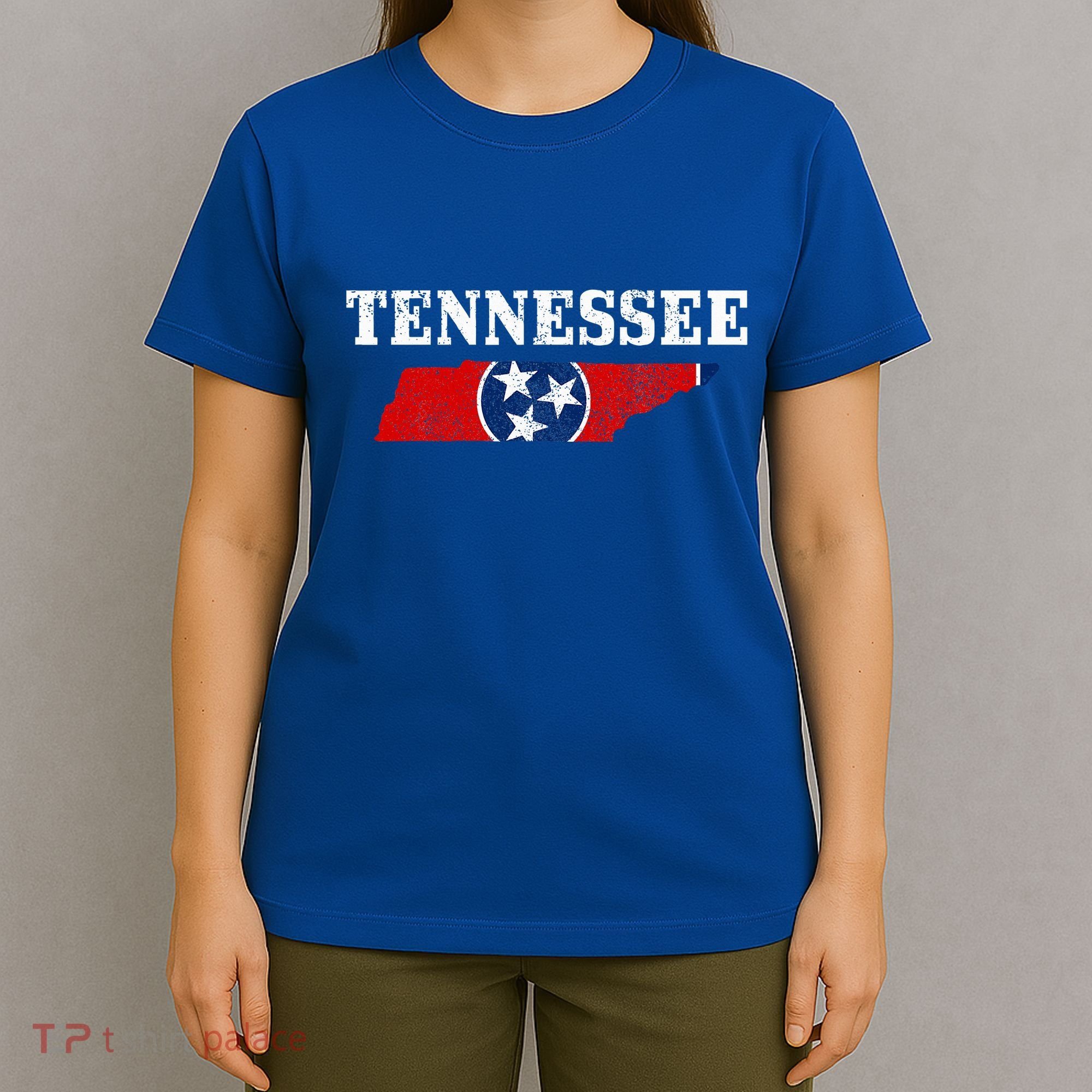 Tennessee Flag State Map Pride Vintage Nashville Tn T-Shirt