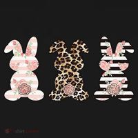 Three Floral Stylish Bunnies Backpack thumb 2