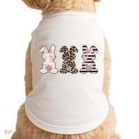 Three Floral Stylish Bunnies Doggie Tank thumb 0