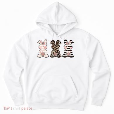 Three Floral Stylish Bunnies Hoodie