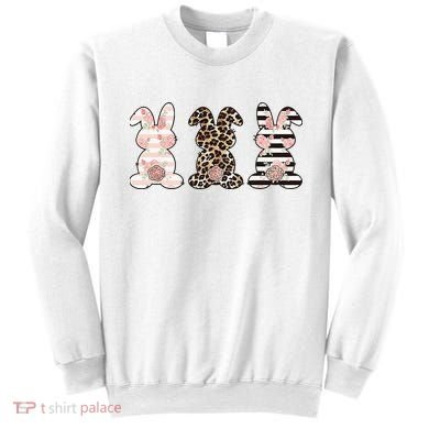 Three Floral Stylish Bunnies Sweatshirt