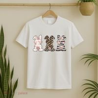 Three Floral Stylish Bunnies T-Shirt thumb 2