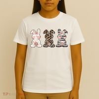 Three Floral Stylish Bunnies T-Shirt thumb 4