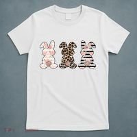 Three Floral Stylish Bunnies T-Shirt thumb 5