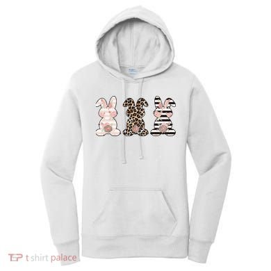 Three Floral Stylish Bunnies Women's Hoodie