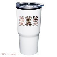 Three Floral Stylish Bunnies Tumbler thumb 0