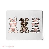 Three Floral Stylish Bunnies Mousepad thumb 0