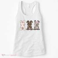 Three Floral Stylish Bunnies Women's Tank Top thumb 0