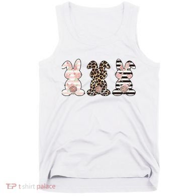Three Floral Stylish Bunnies Tank Top