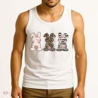 Three Floral Stylish Bunnies Tank Top thumb 3