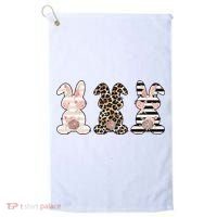 Three Floral Stylish Bunnies Golf Towel thumb 0