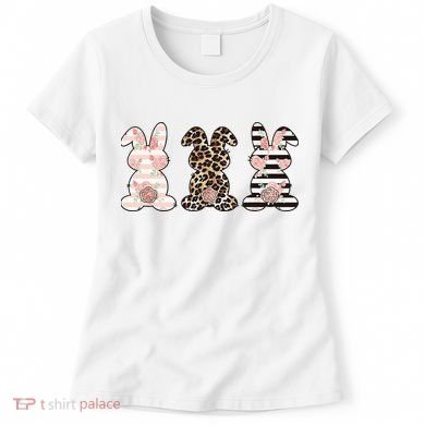 Three Floral Stylish Bunnies Women's T-Shirt