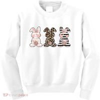 Three Floral Stylish Bunnies Kids Sweatshirt thumb 0