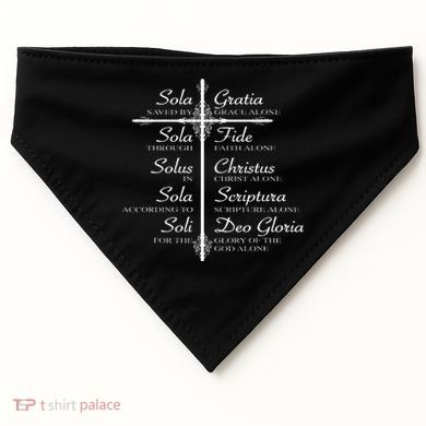 The Five Solas Cute Christian Movement USA-Made Doggie Bandana