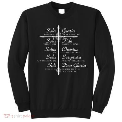 The Five Solas Cute Christian Movement Sweatshirt