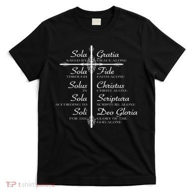 The Five Solas Cute Christian Movement T-Shirt