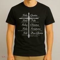 The Five Solas Cute Christian Movement T-Shirt thumb 3