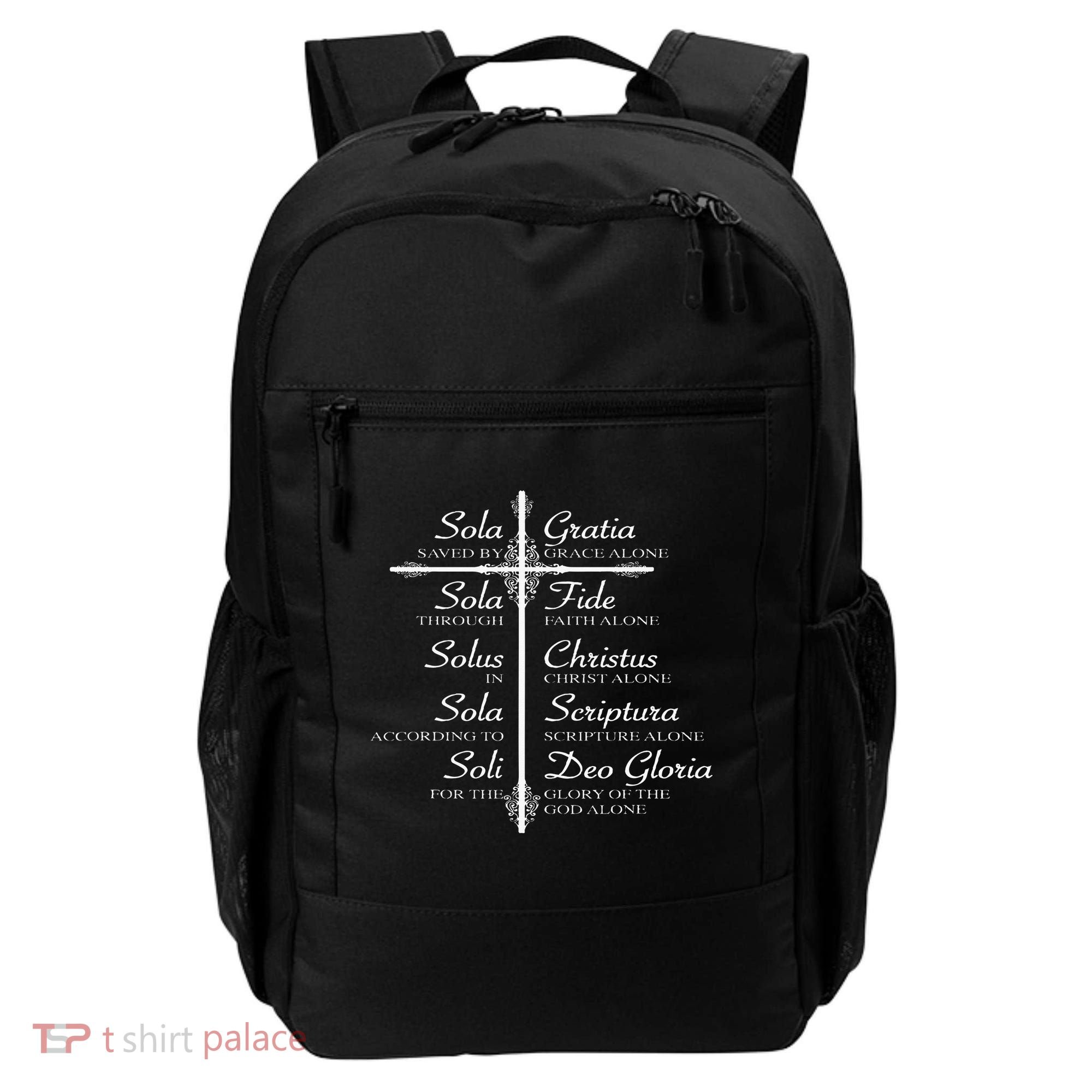 The Five Solas Cute Christian Movement Backpack