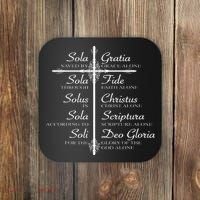 The Five Solas Cute Christian Movement Coaster thumb 0