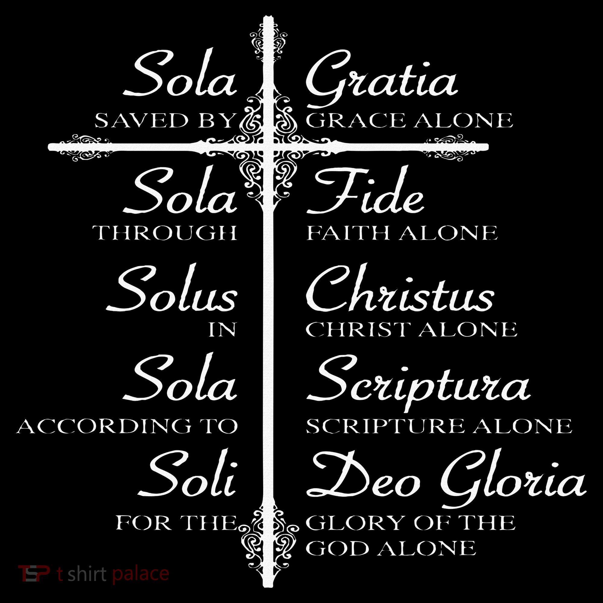 The Five Solas Cute Christian Movement Polo