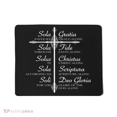 The Five Solas Cute Christian Movement Mousepad