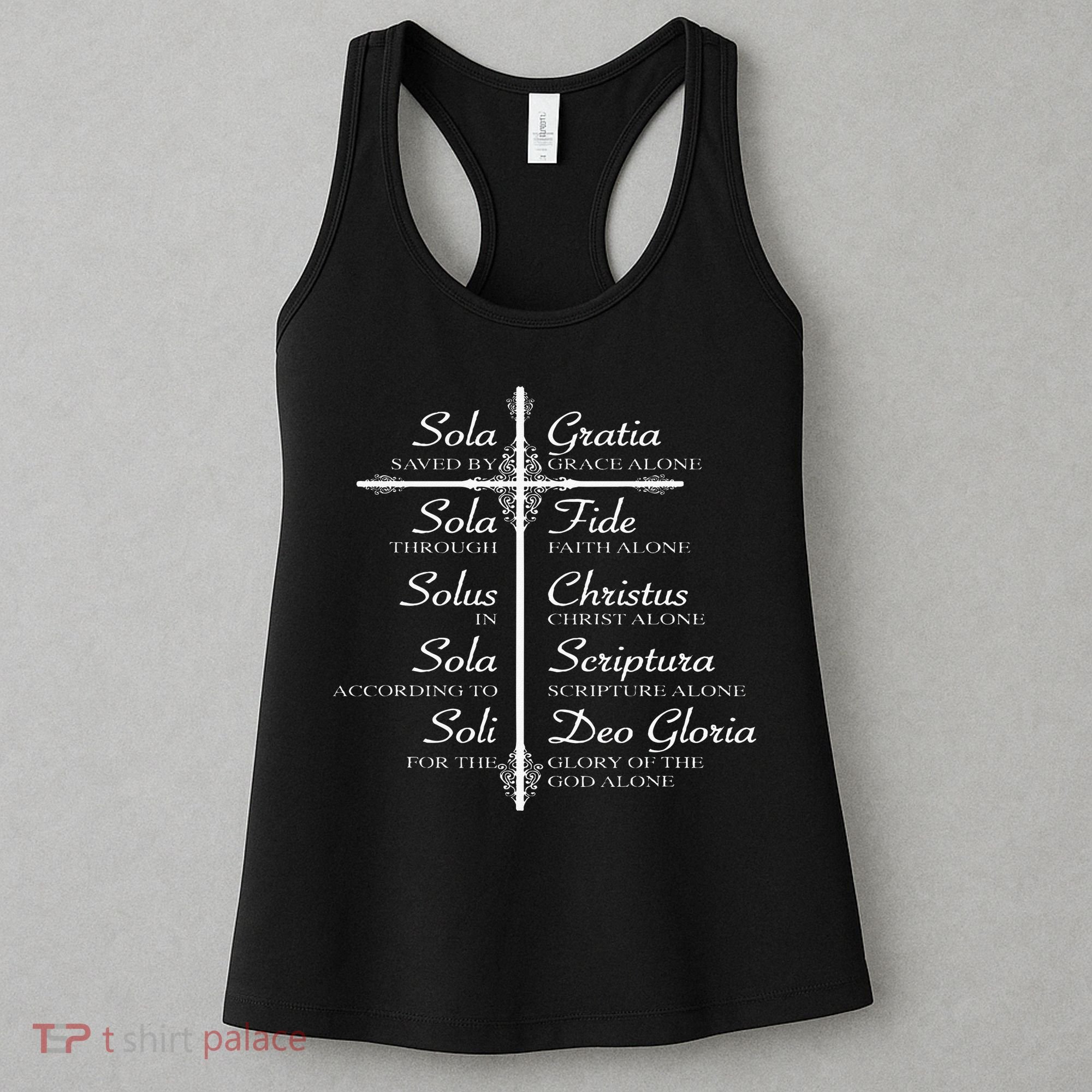 The Five Solas Cute Christian Movement Women's Tank Top