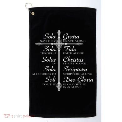 The Five Solas Cute Christian Movement Golf Towel