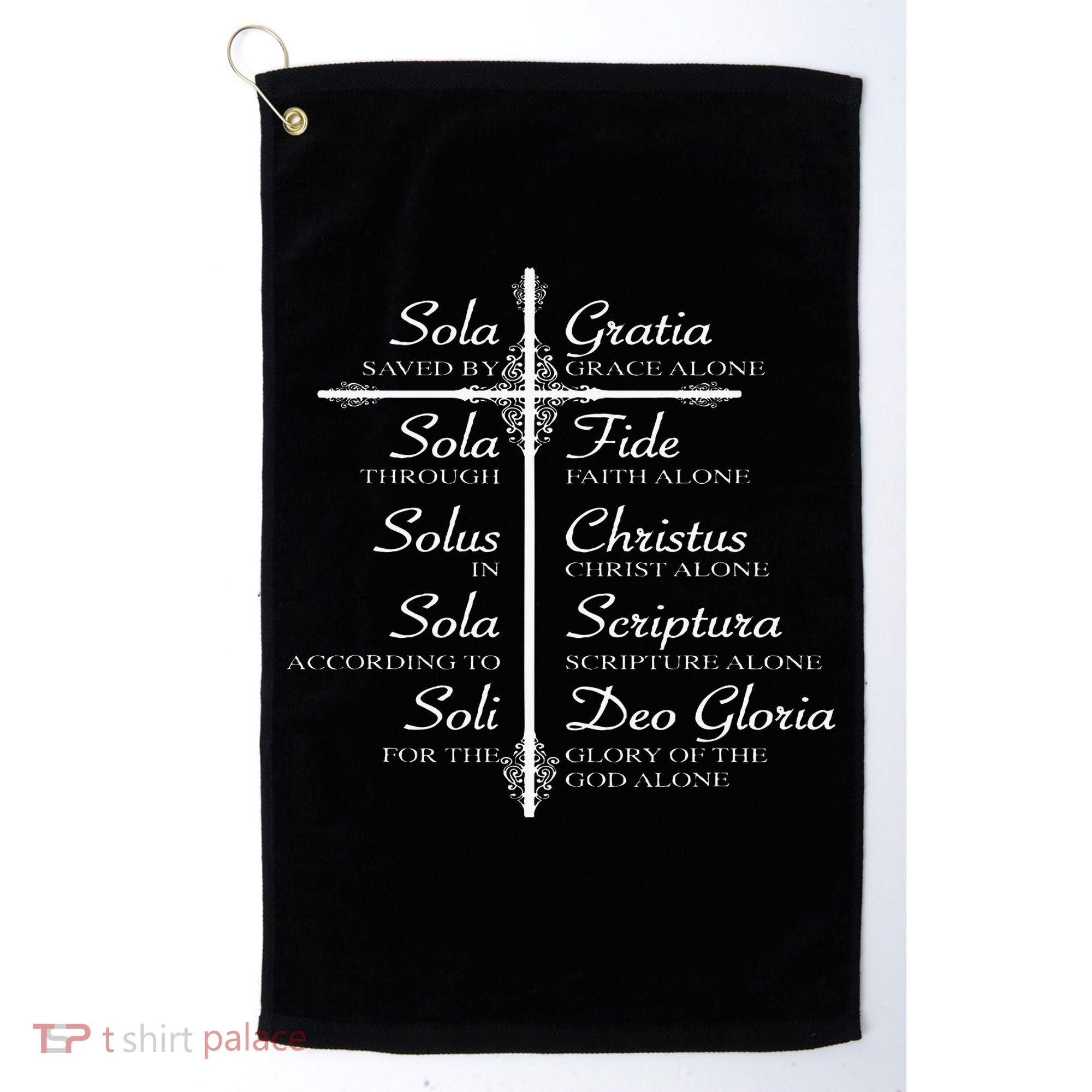 The Five Solas Cute Christian Movement Golf Towel