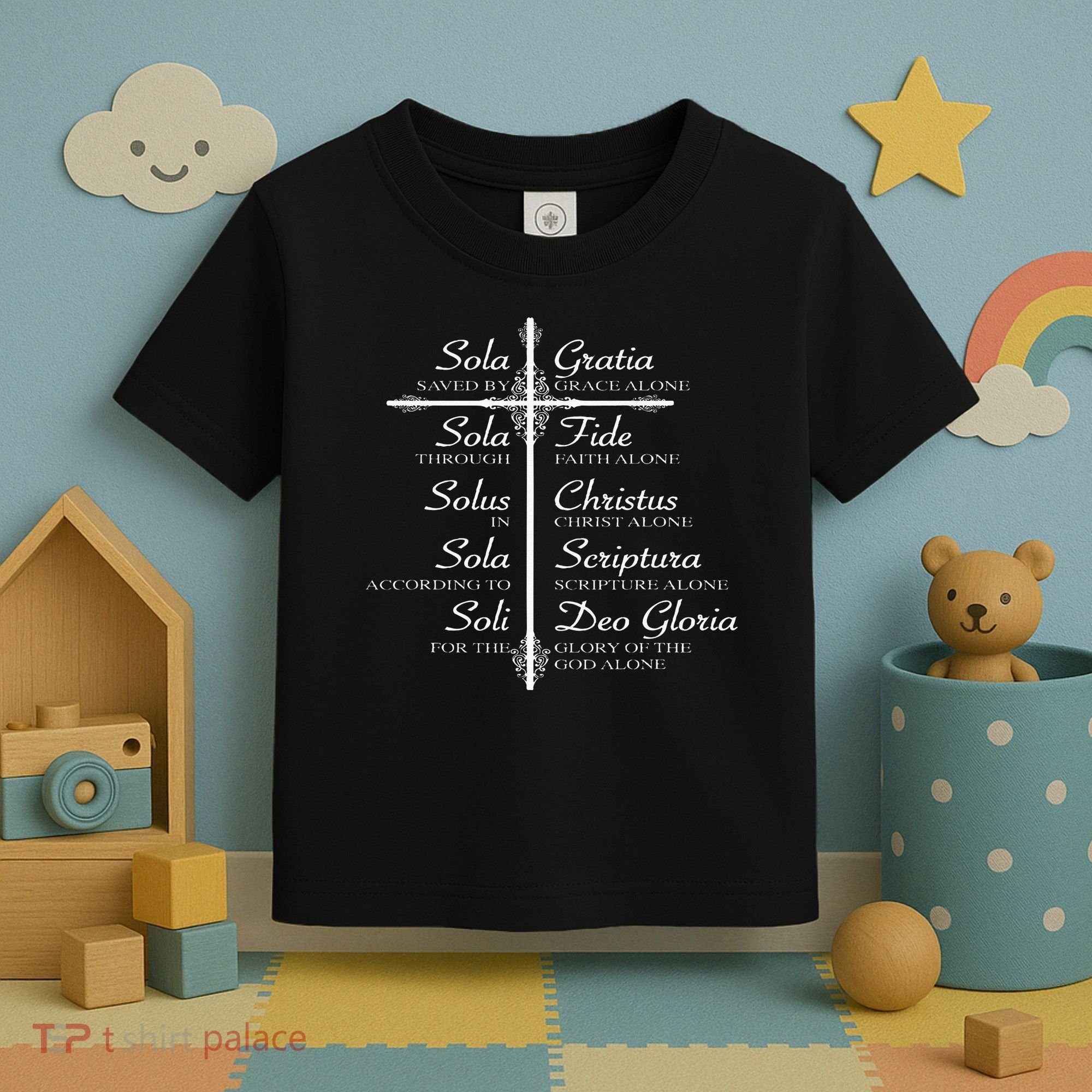 The Five Solas Cute Christian Movement Toddler T-Shirt