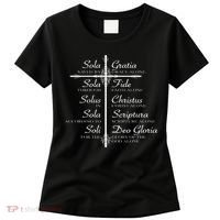 The Five Solas Cute Christian Movement Women's T-Shirt thumb 0