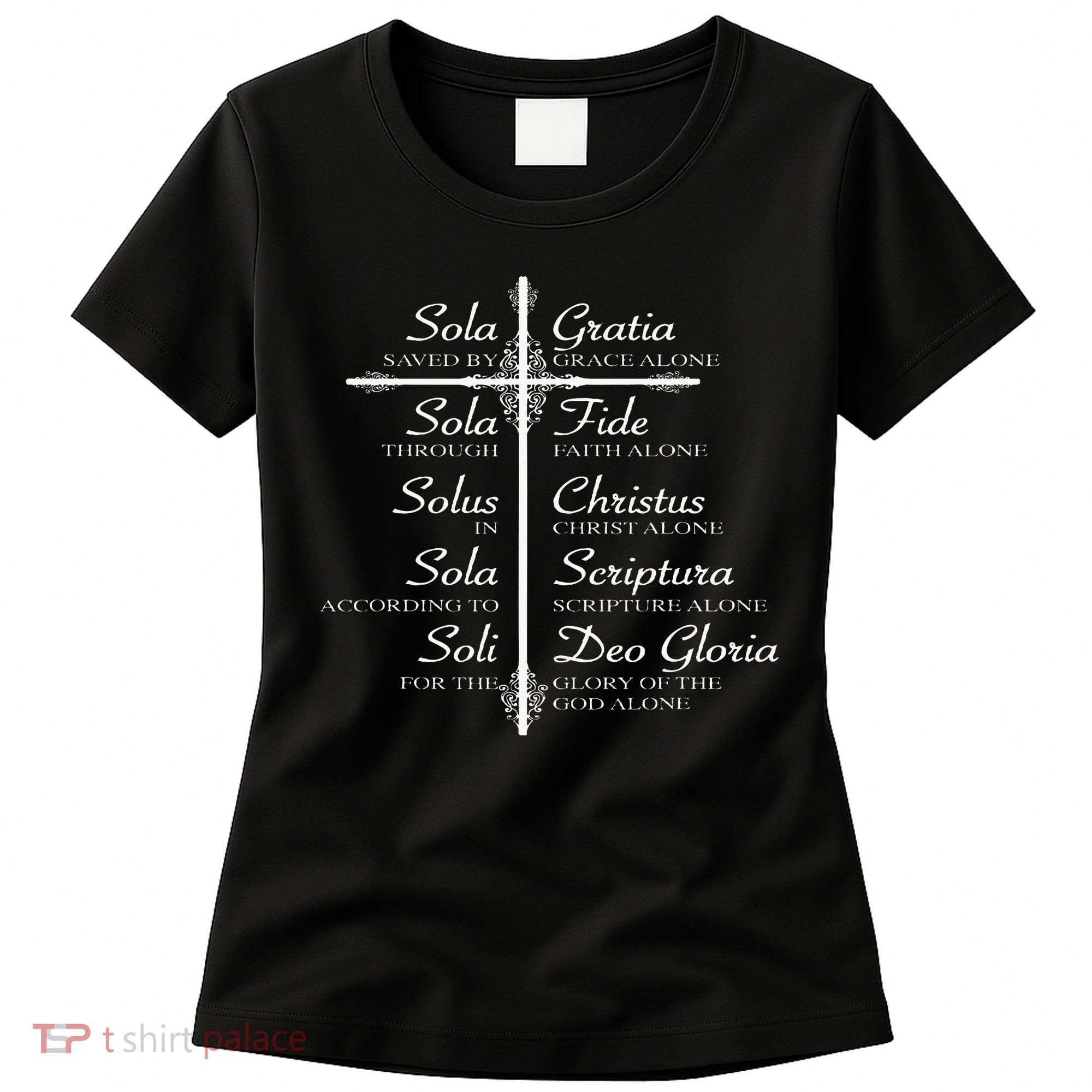 The Five Solas Cute Christian Movement Women's T-Shirt