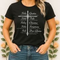 The Five Solas Cute Christian Movement Women's T-Shirt thumb 2