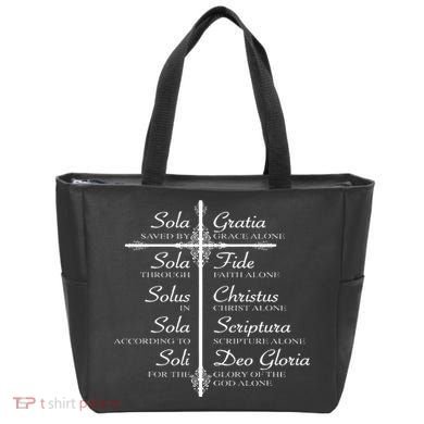 The Five Solas Cute Christian Movement Tote Bag