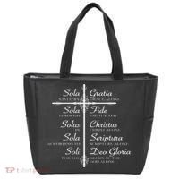The Five Solas Cute Christian Movement Tote Bag thumb 0