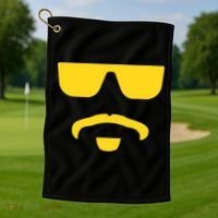 Travinski Funny Sunglasses And Goatee Meme Louisiana Golf Towel thumb 1