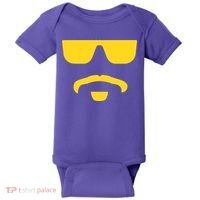 Travinski Funny Sunglasses And Goatee Meme Louisiana Baby Bodysuit thumb 0