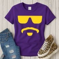 Travinski Funny Sunglasses And Goatee Meme Louisiana Women's T-Shirt thumb 3