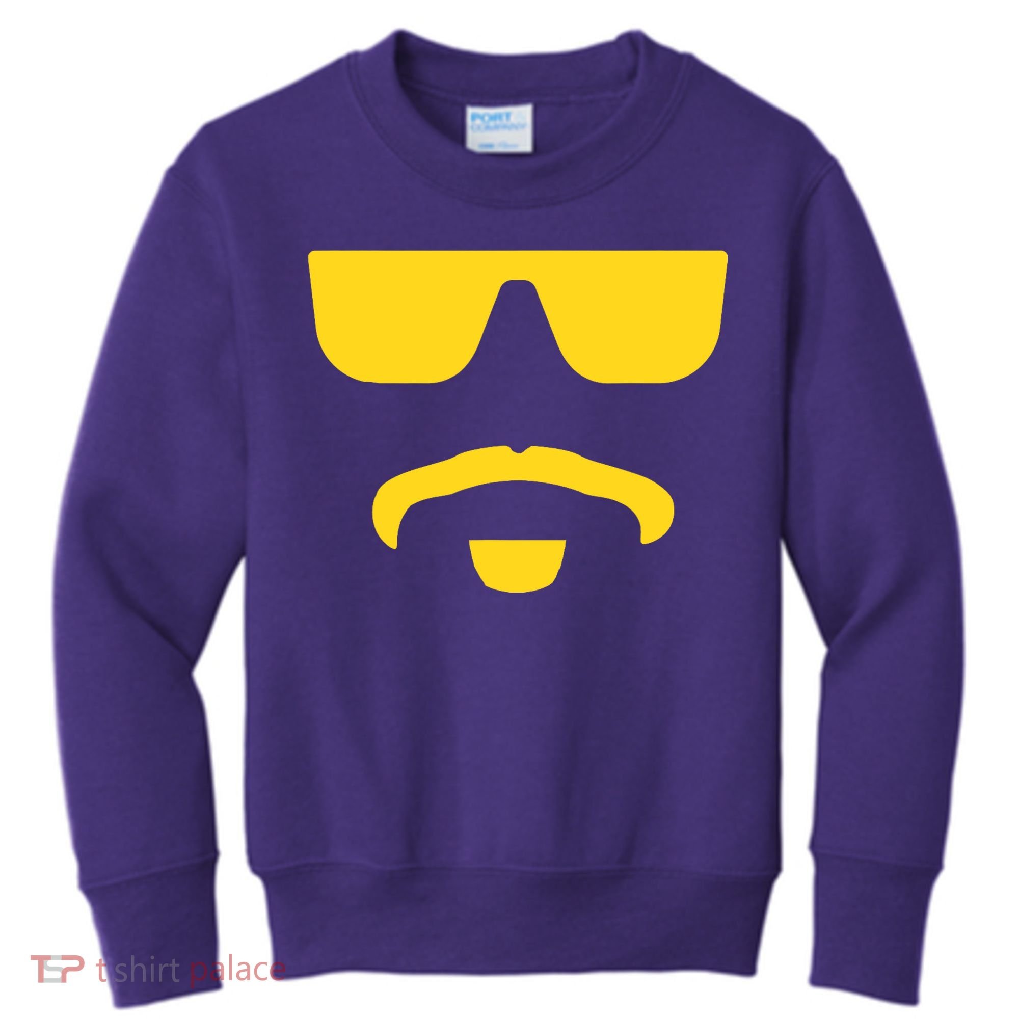 Travinski Funny Sunglasses And Goatee Meme Louisiana Kids Sweatshirt