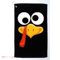 Turkey Face Thanksgiving Costume Family Outfits Matching Fun Golf Towel thumb 0