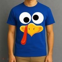Turkey Face Thanksgiving Costume Family Outfits Matching Fun T-Shirt thumb 3