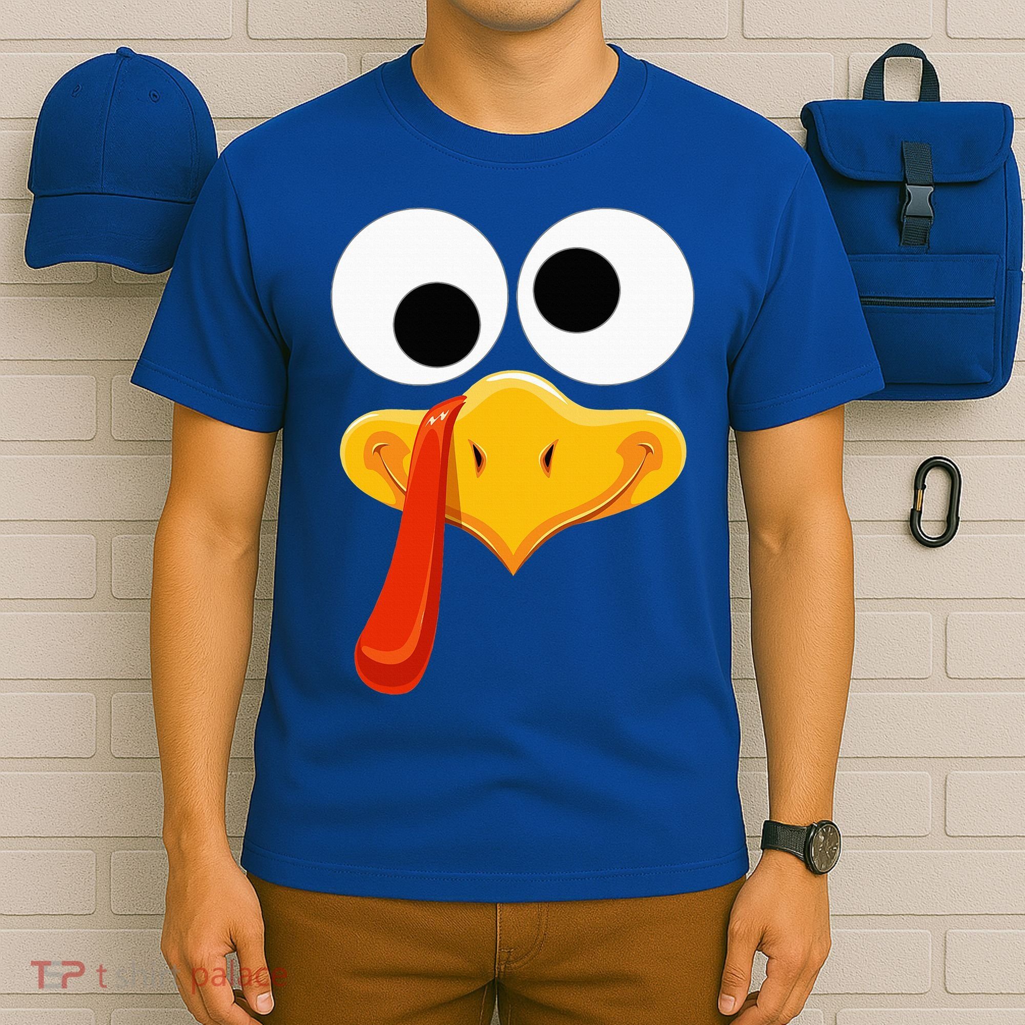 Turkey Face Thanksgiving Costume Family Outfits Matching Fun T-Shirt