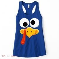 Turkey Face Thanksgiving Costume Family Outfits Matching Fun Women's Tank Top thumb 0
