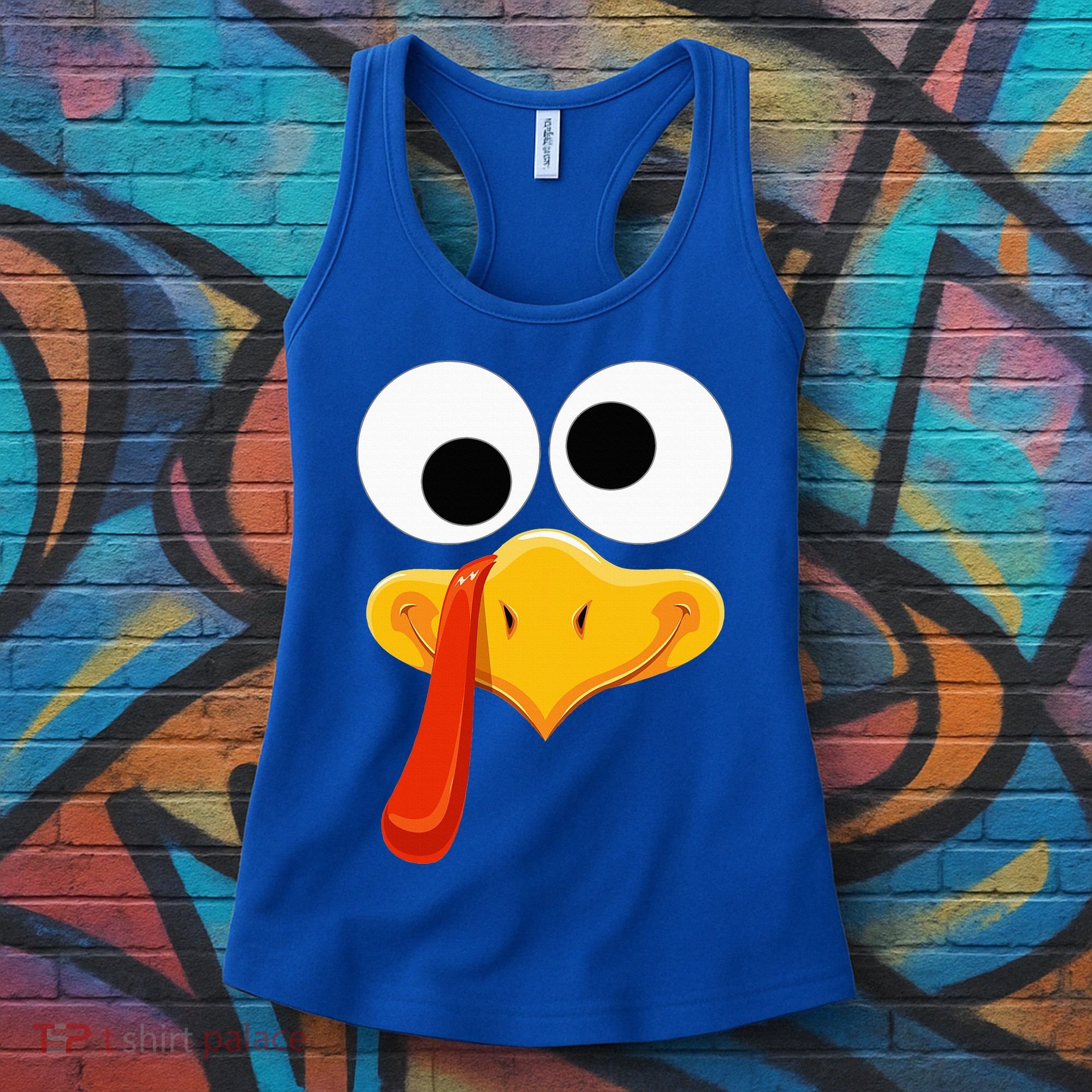 Turkey Face Thanksgiving Costume Family Outfits Matching Fun Women's Tank Top