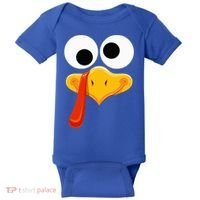 Turkey Face Thanksgiving Costume Family Outfits Matching Fun Baby Bodysuit thumb 0
