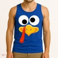 Turkey Face Thanksgiving Costume Family Outfits Matching Fun Tank Top thumb 3