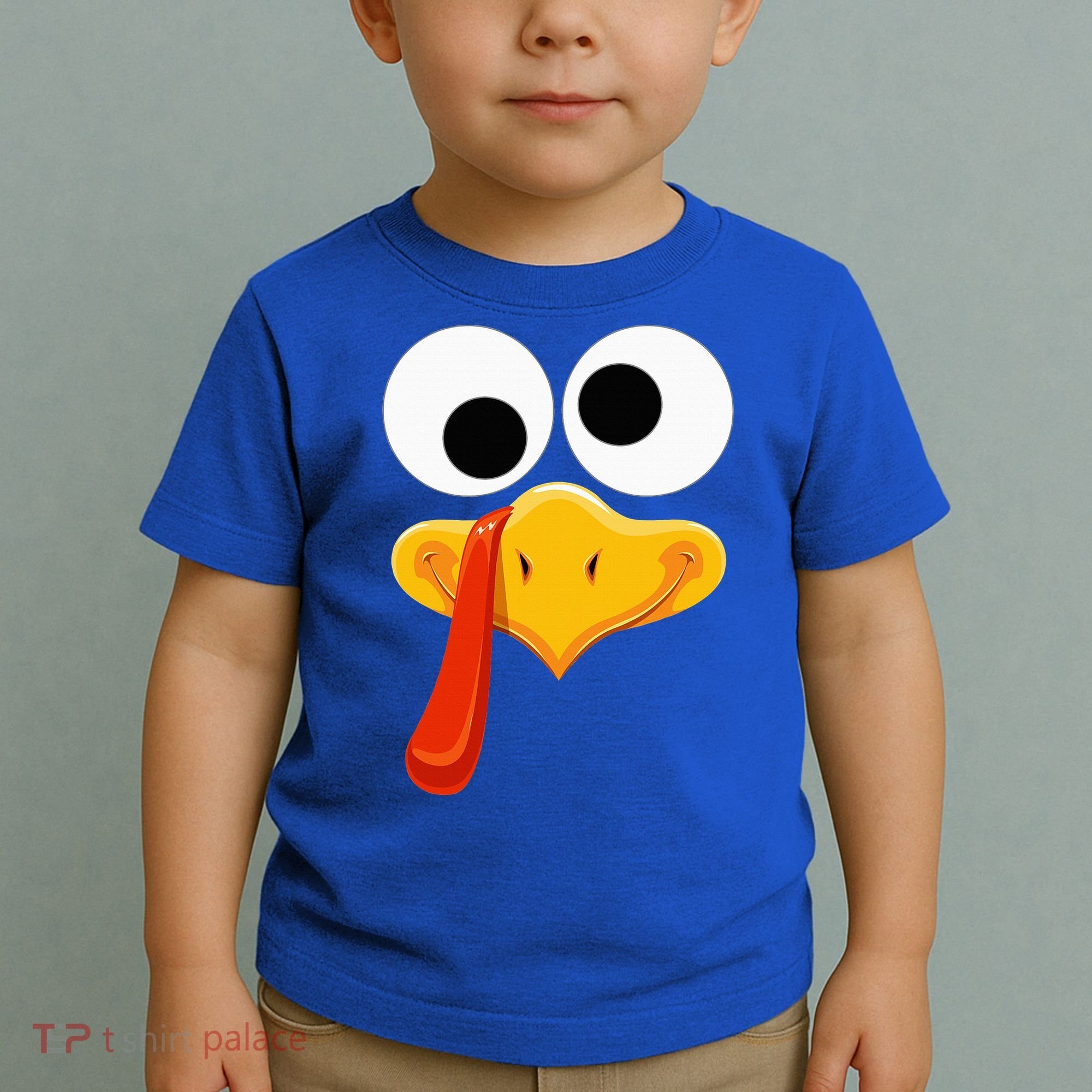 Turkey Face Thanksgiving Costume Family Outfits Matching Fun Toddler T-Shirt